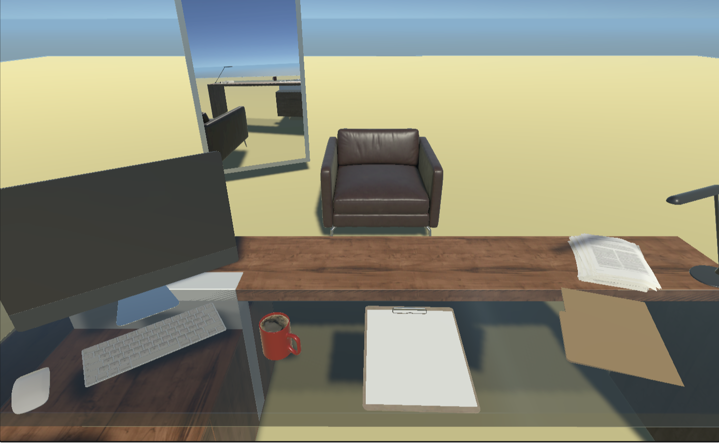 Object Interaction by Reflexions