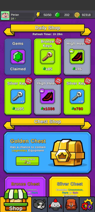 Slime Bouncer Shop UI