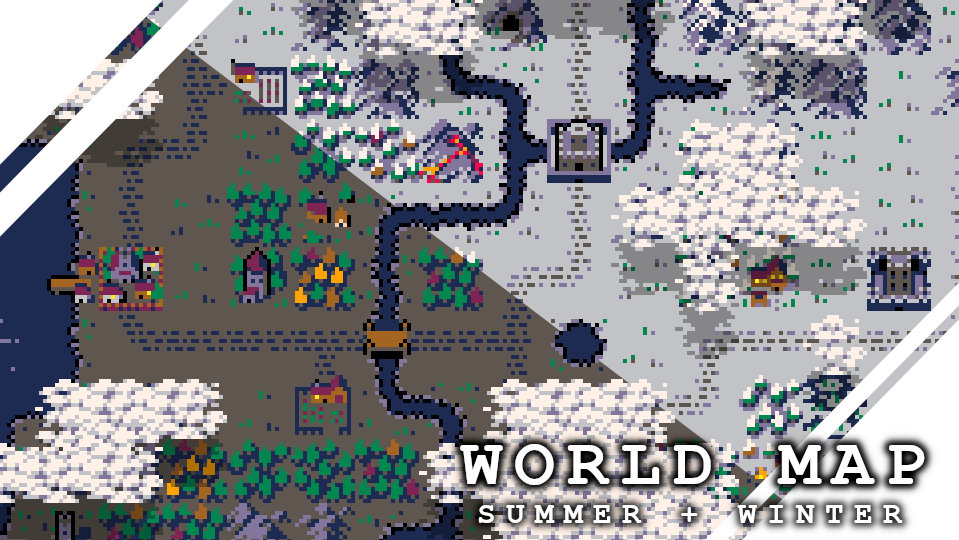 World Map - Pixel Grit Series