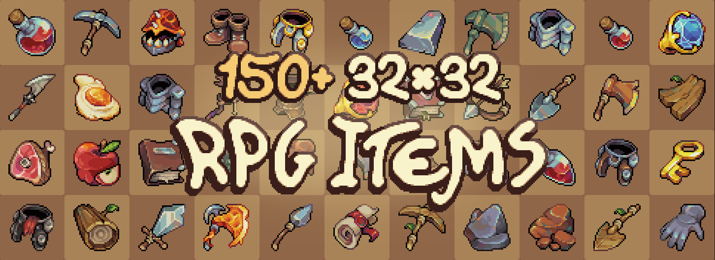 150+ 32x32 Classic RPG Items