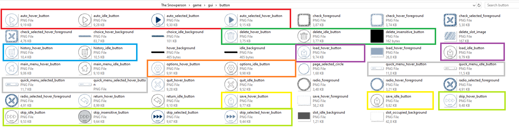 GUI buttons