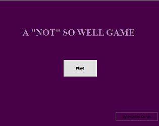 A not so well game. WIP