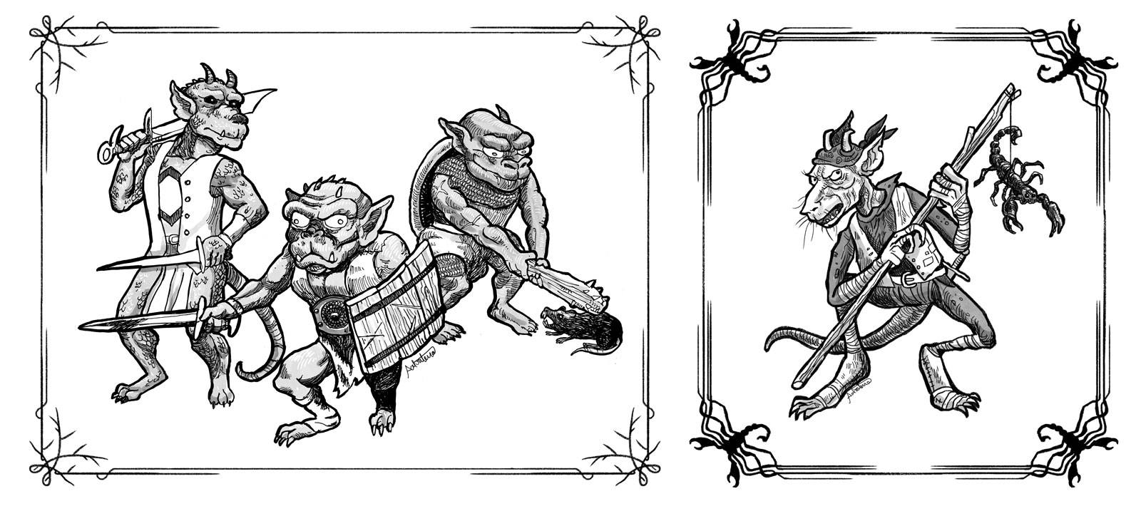 Old School Kobolds - Monstrosilist Stock Art Pack 15