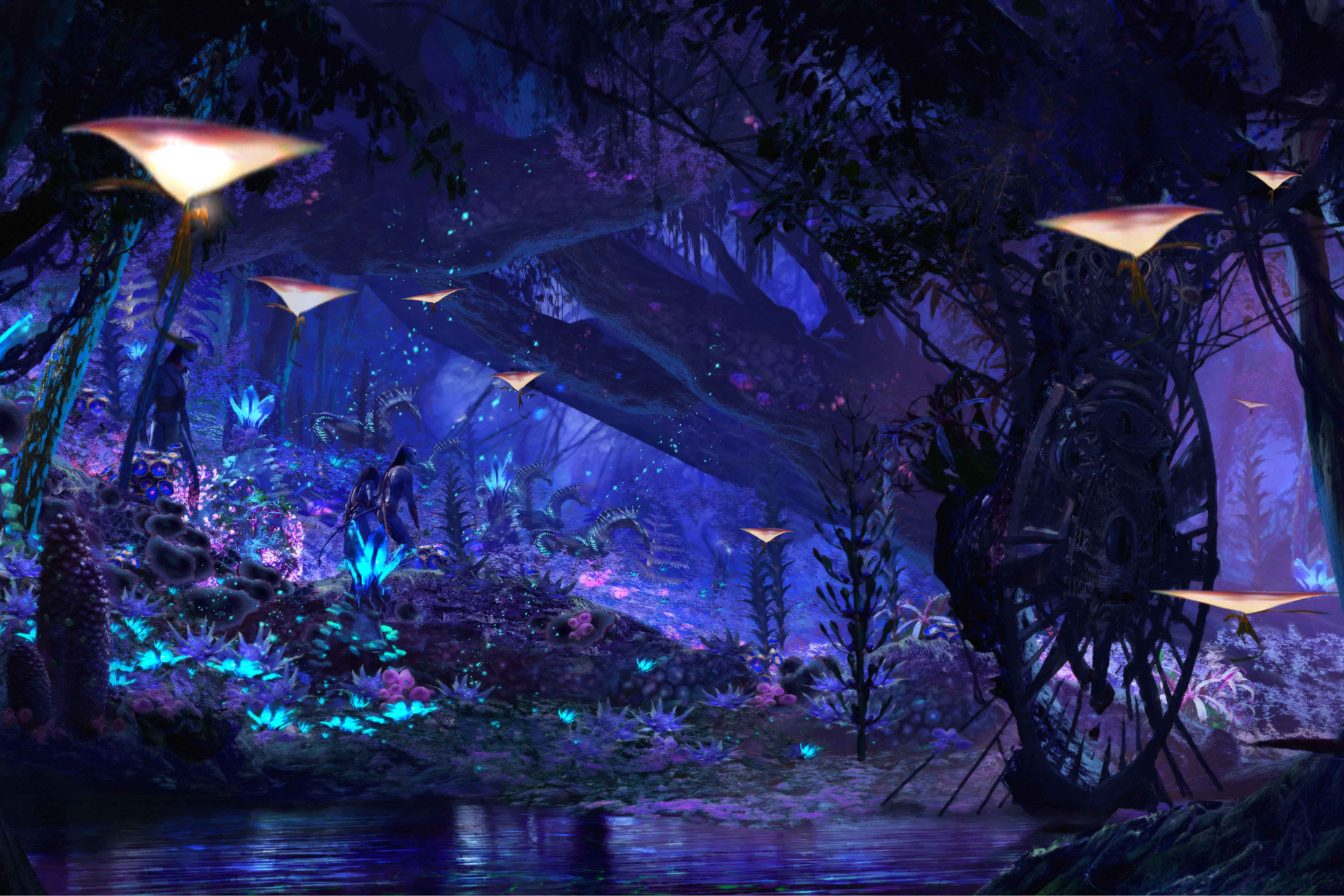 Bioluminescent forest