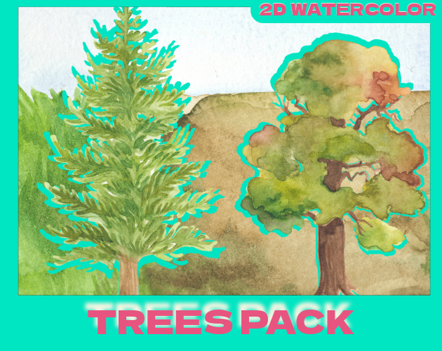 Trees Watercolor Pack