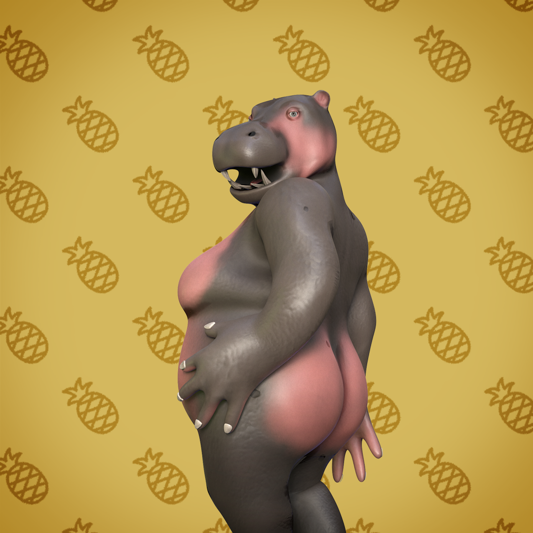 HippoWoman|3DCharacter|VRChat-Ready