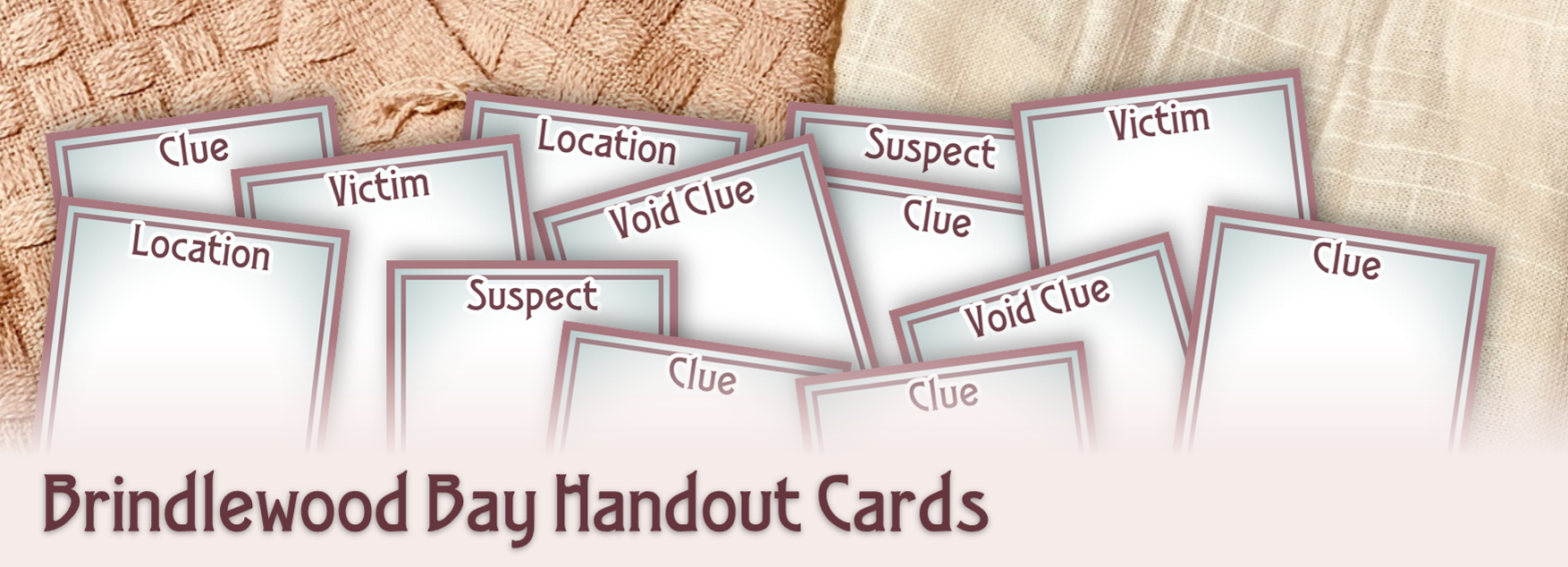 Brindlewood Bay Handout Cards