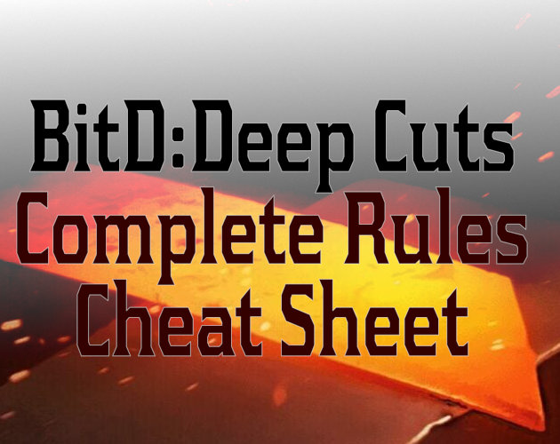 Cover image for BitD: Deeps Cuts Complete Rules Cheat sheet