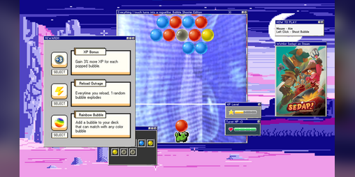Cover image for Everything I Touch Turns Into A Roguelike: Bubble Shooter Edition