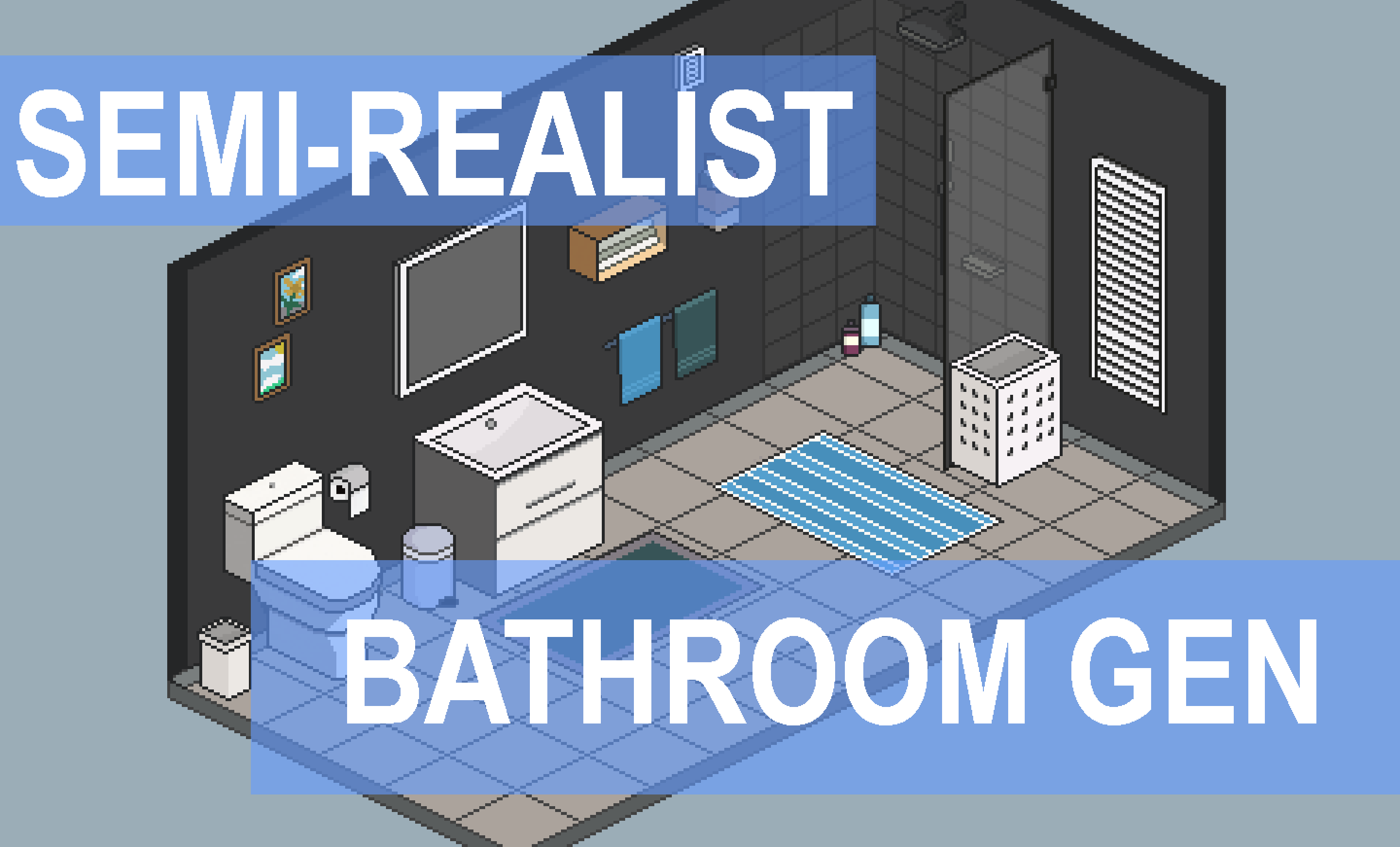 Isometric apartment asset pack (bathroom update)