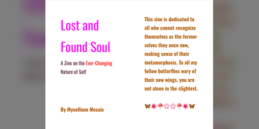 Cover image for Lost and Found Soul - A Zine on the Ever-Changing Nature of Self