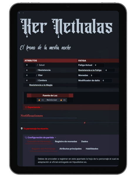 Cover image for Ker Nethalas - Hoja de Superviviente