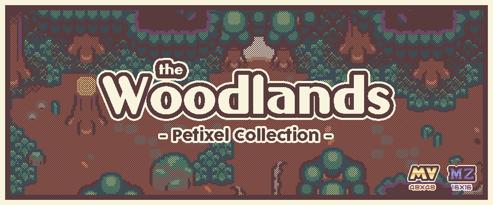 Petixel Woodlands Asset Pack - Tileset and objects