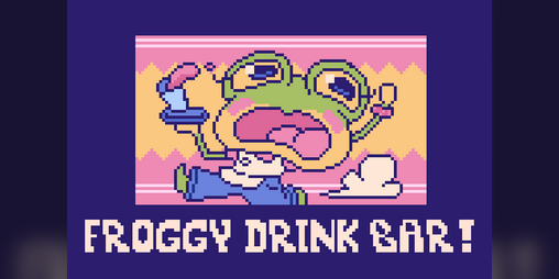 Cover image for froggy drink bar!