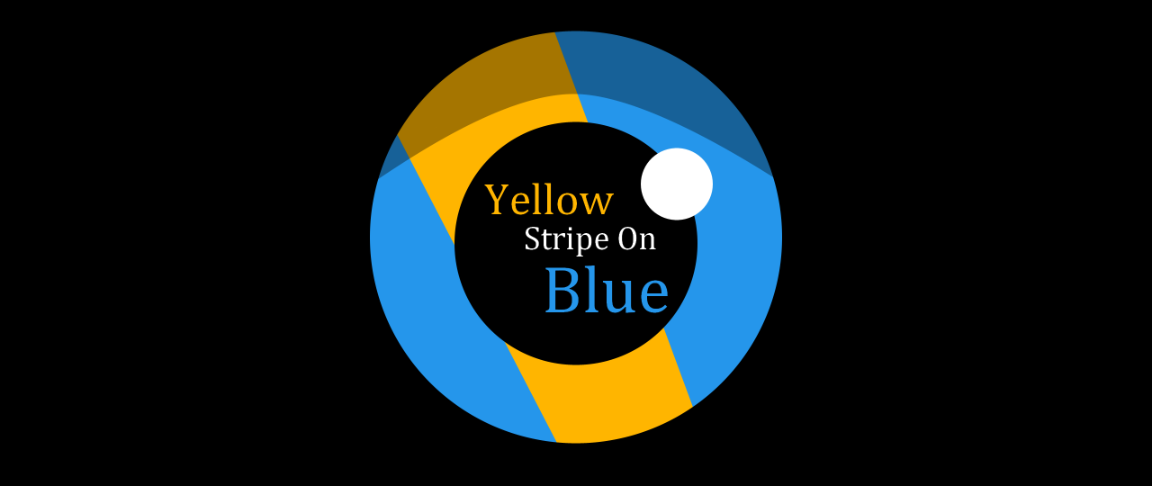 Yellow Stripe on Blue