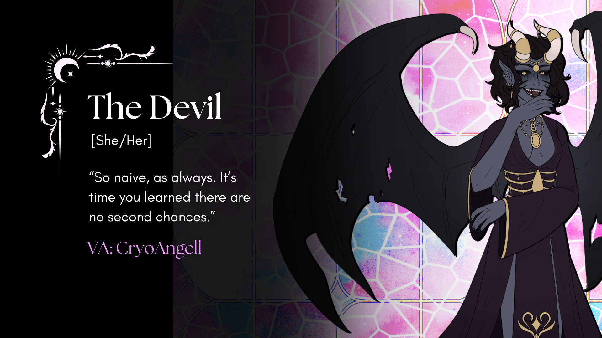 Devil character profile card