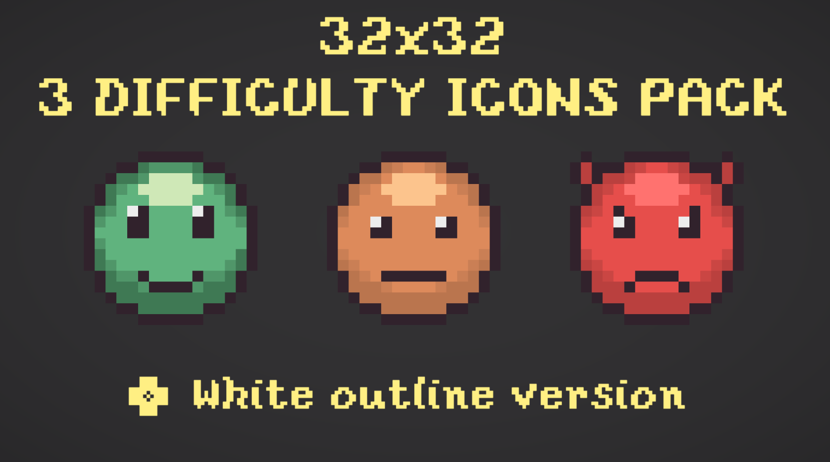 [3 Pack] Pixel Art Difficulty Icons