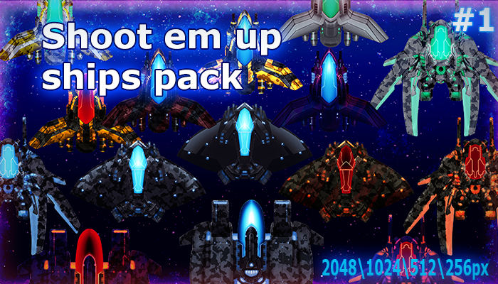 Shoot em up ships pack