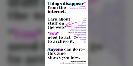Cover image for DIY Web Archiving zine