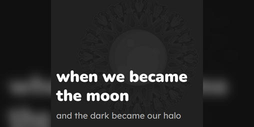 Cover image for when we became the moon