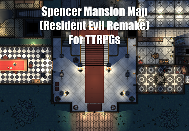 Spencer Mansion Map for TTRPGs