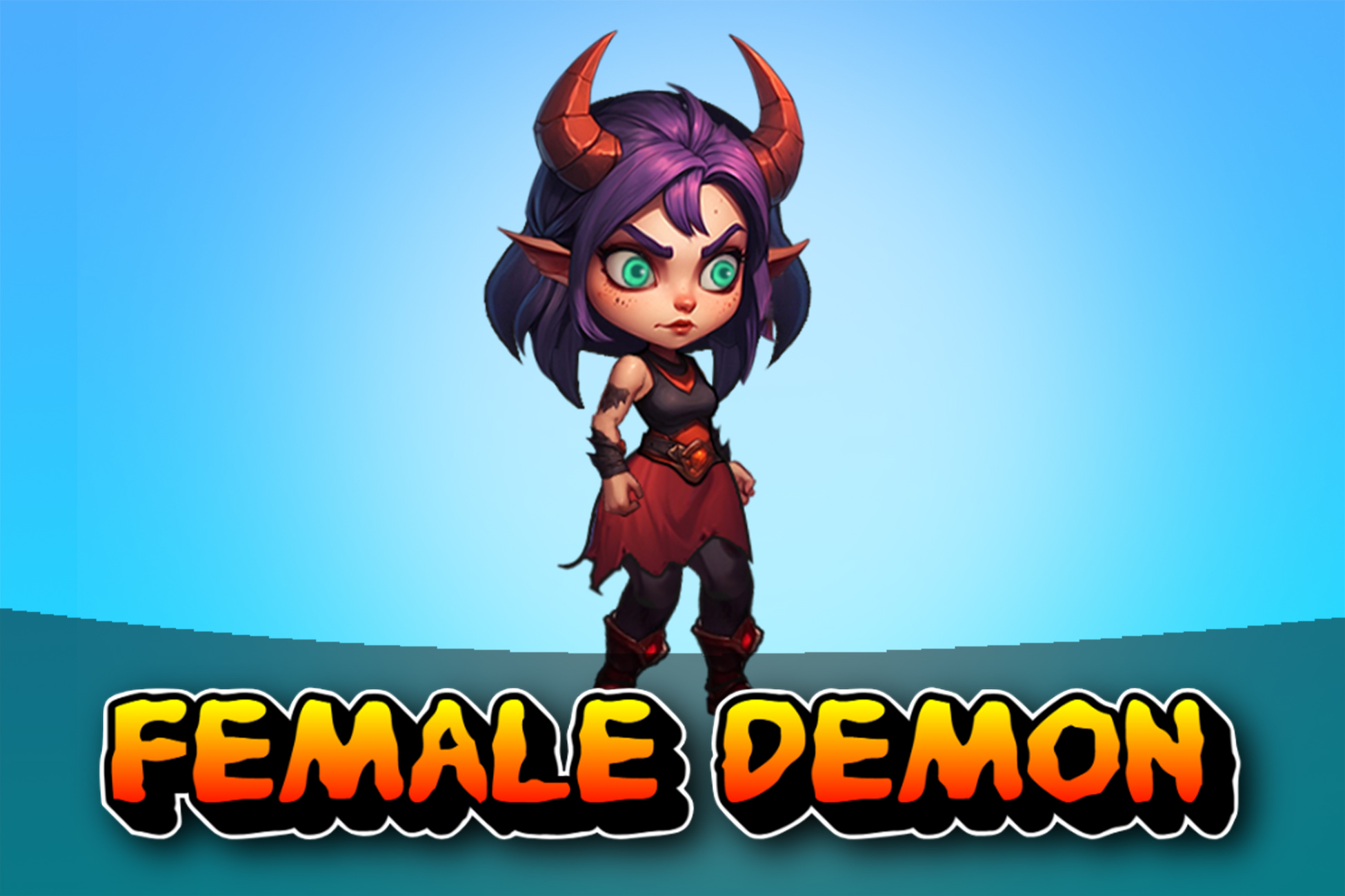 Female Demon  - 2D Animated Character (Spriter)