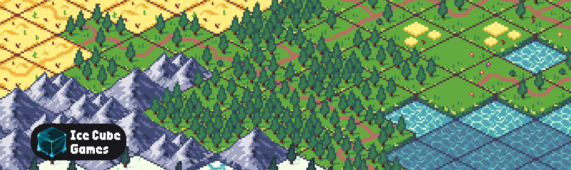 Pixel Art Isometric Map Tileset