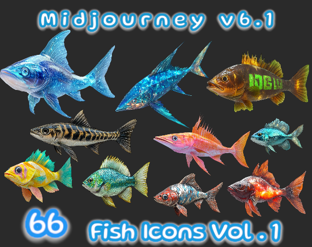 66 Fish Icons Vol. 1 | MJv6.1