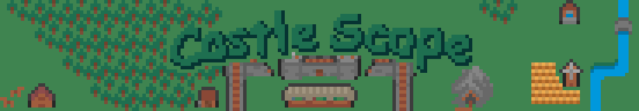 Castle Scape 8x8 pixel art top-down assets