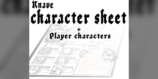 Cover image for Knave Character Sheet + PCs!