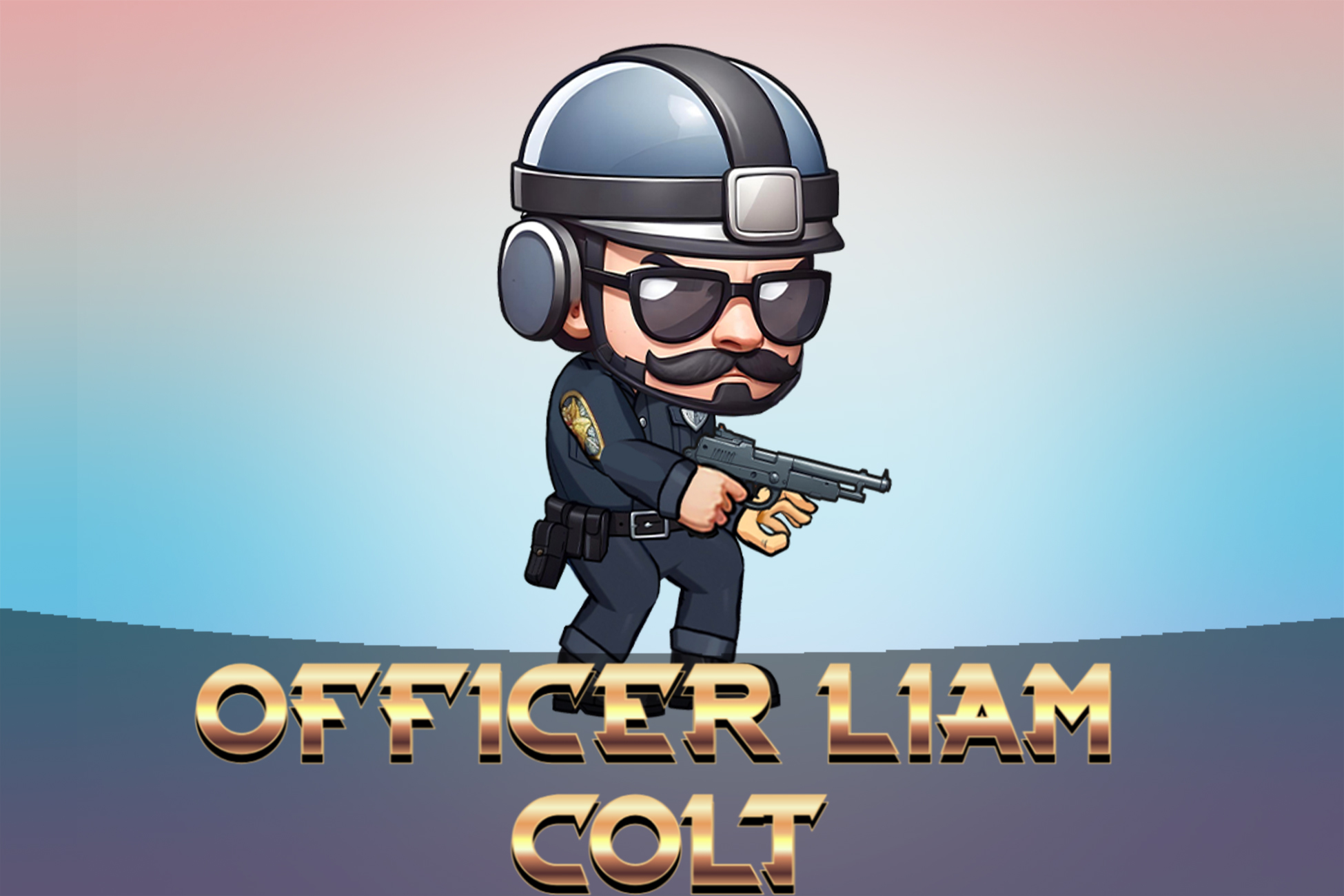 Officer Liam Colt - 2D Animated Character (Spriter)