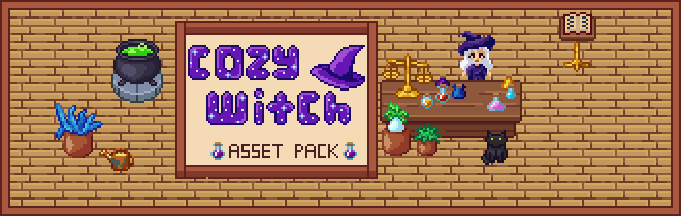 Cozy witch house asset