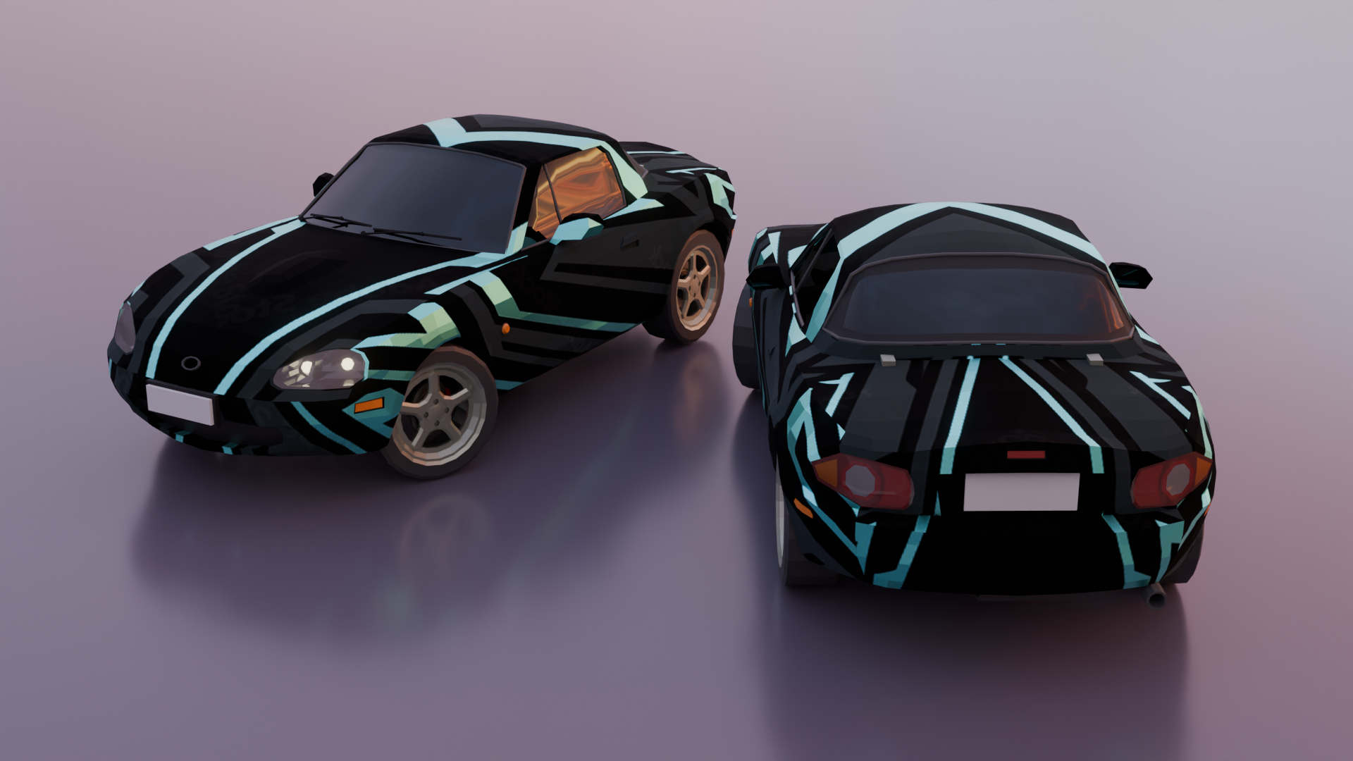 Low poly Manta Max 5 Roadster