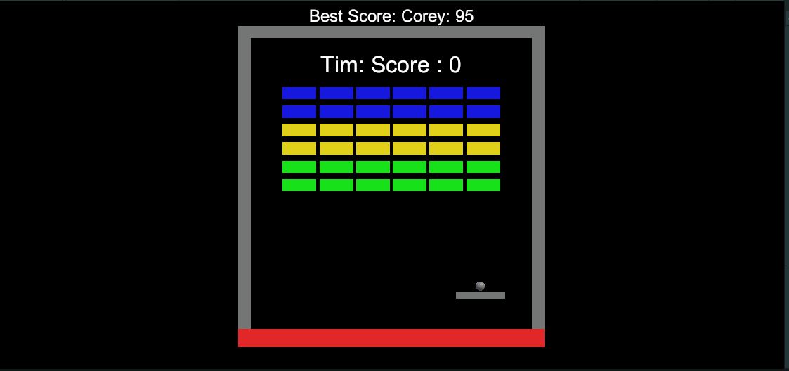 Brick Breaker - Data Persistence Exercise by Corey Strobbe