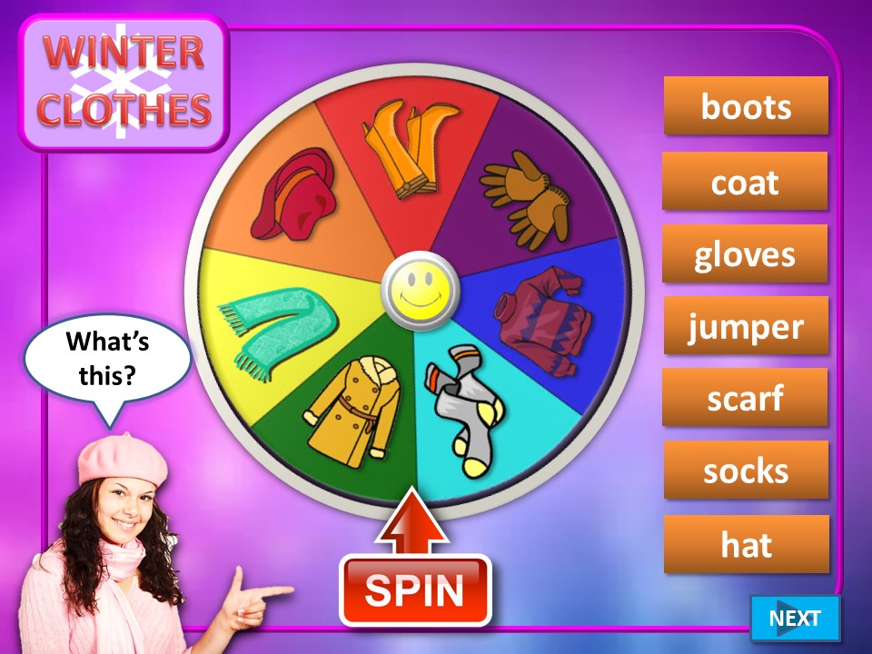 Wheel of Clothes - Fun PPT Game & Activities
