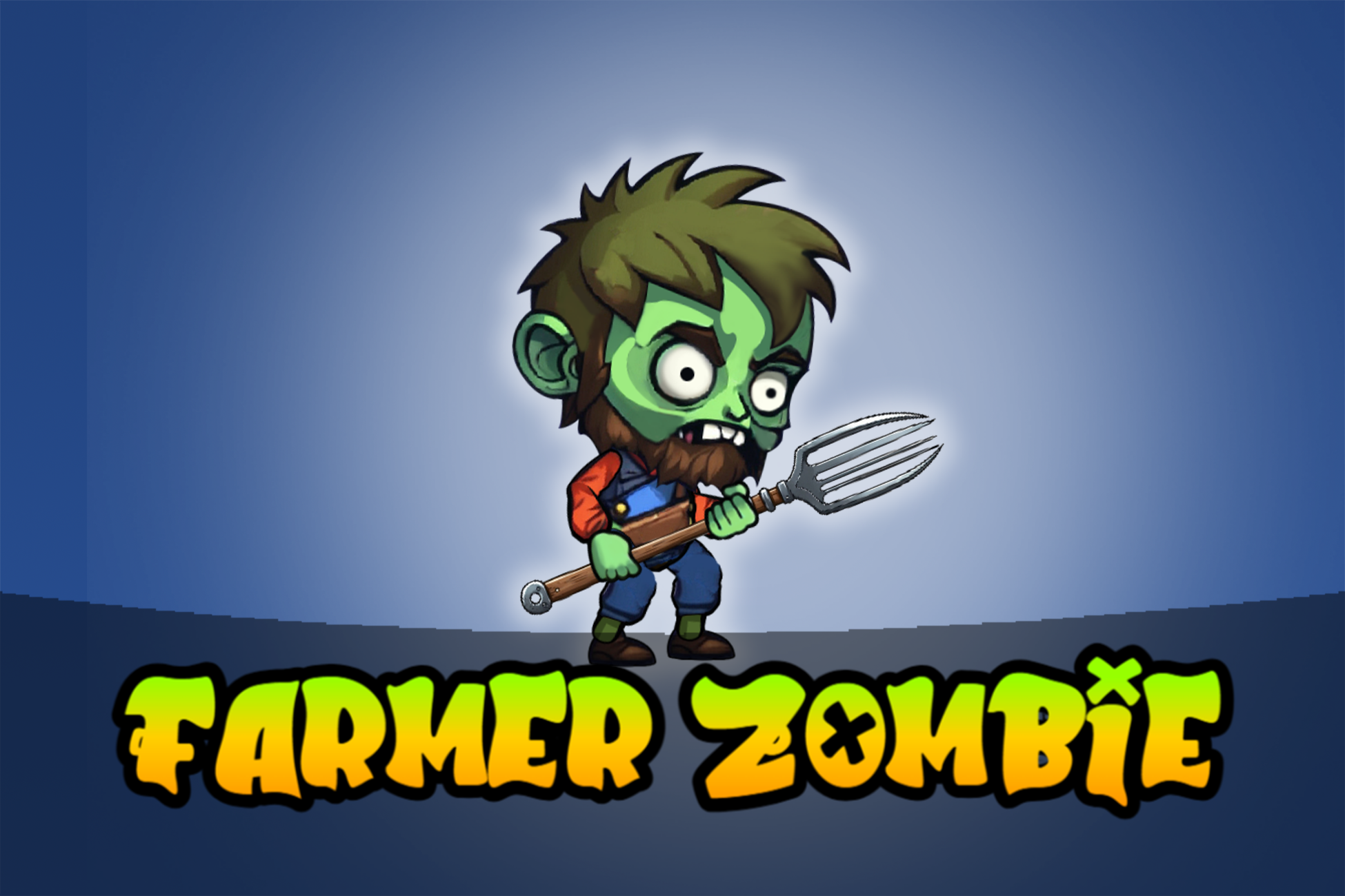 Farmer Zombie - 2D Animated Character (Spriter)