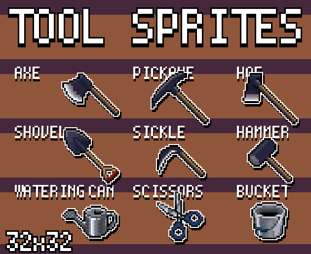 Tool sprites 32x32