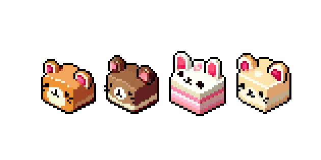 Cute Bunny Cakes - 16x16 Pastry Pack