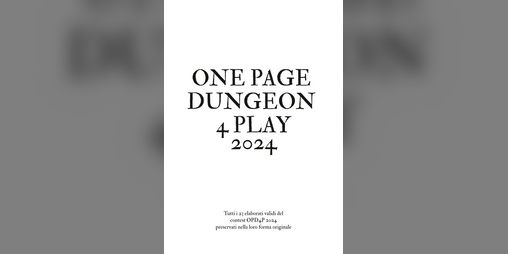 Cover image for One Page Dungeon 4 Play - 2024