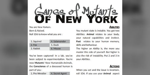 Cover image for Gangs of Mutants of New York