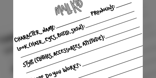 Cover image for Mall Kids Character Sheets