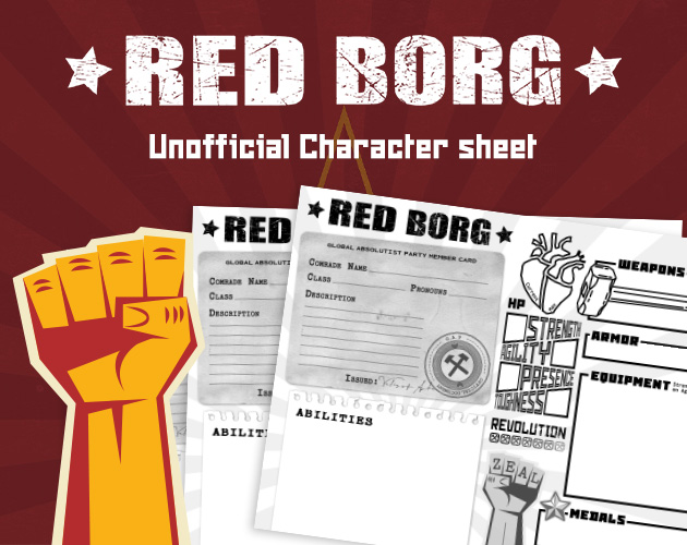 RED BORG Character Sheet by Ilias Iovis