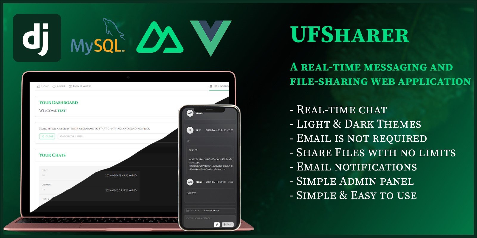 UFSharer - Real-time messaging