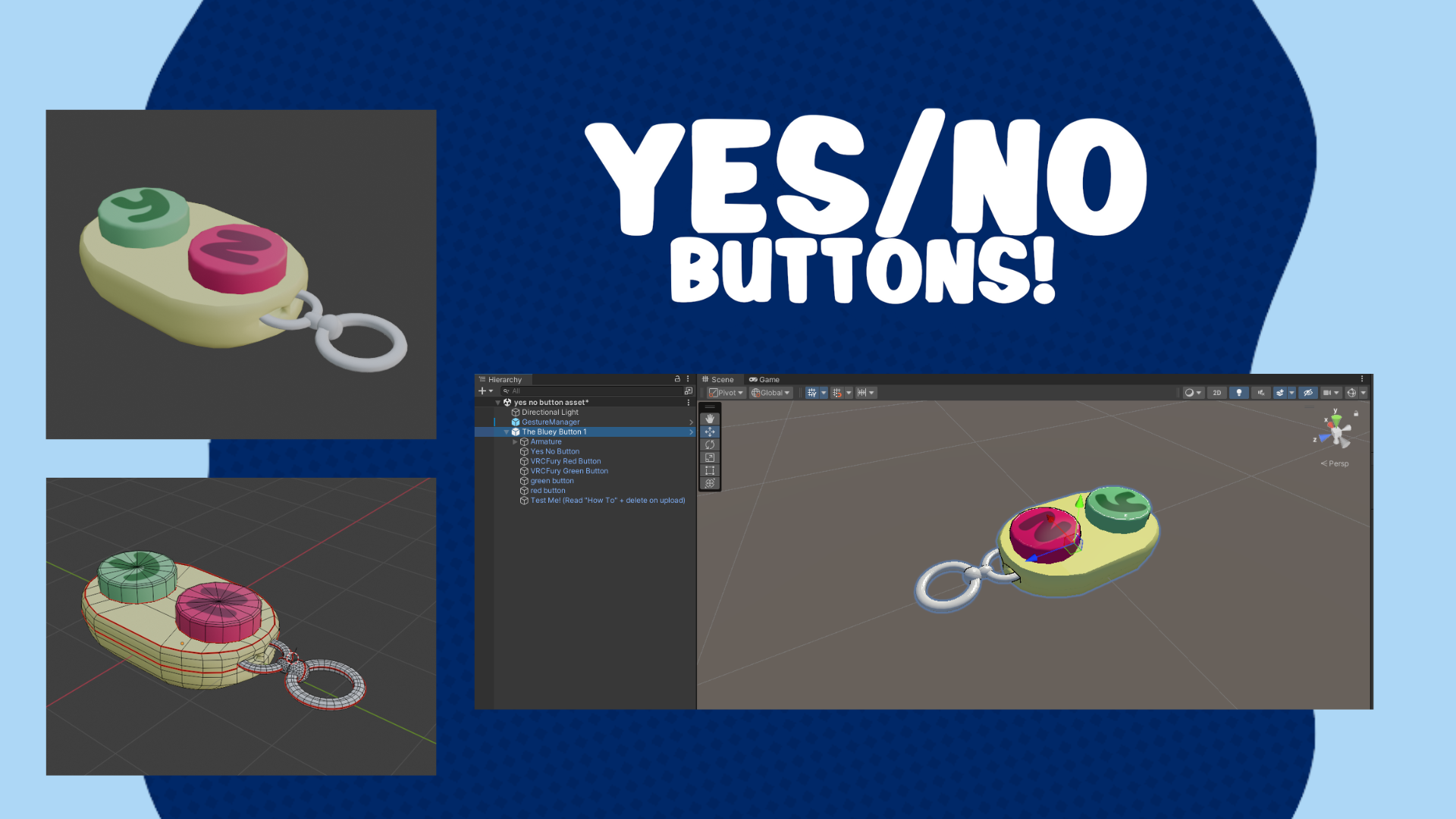 Snubbys Yes/No Buttons for VRChat/Blender