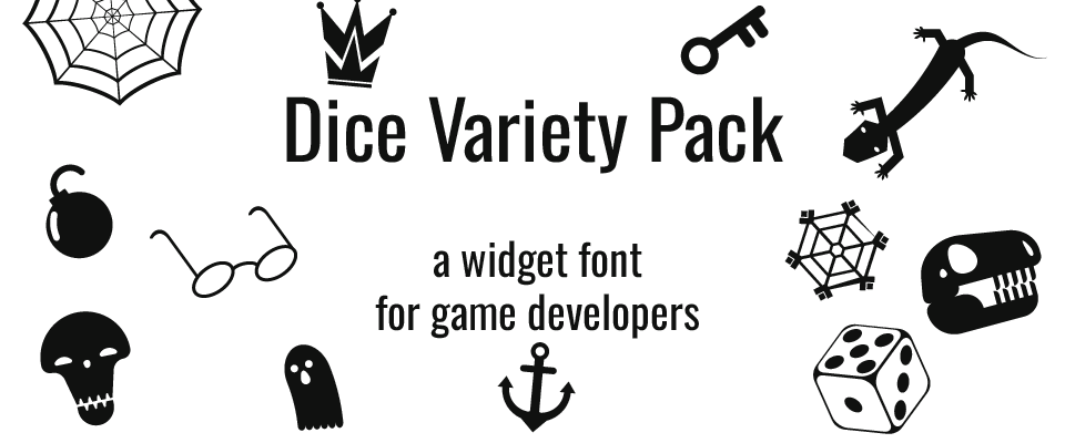 Dice Variety Pack – Widget Font for Games