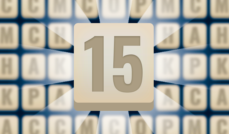 15 letters