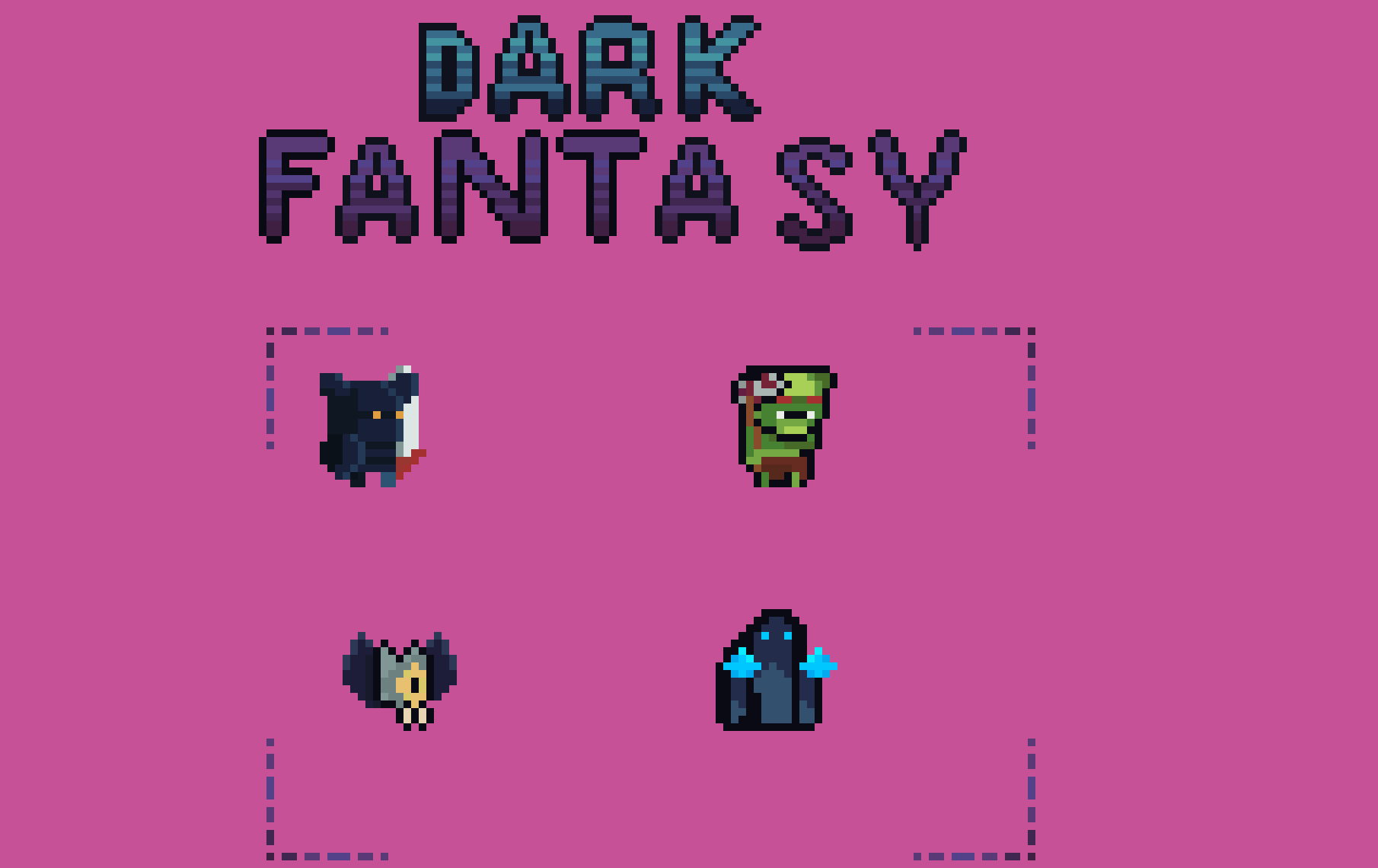 Dark Fantasy characters-16x16 pixel art asset by HoreaVlad