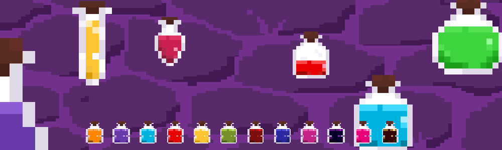 360 Potion Sprites! Full, half-full and empty!