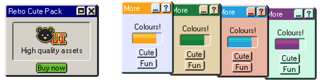 BearUI Retro Cute Pixel UI Pack