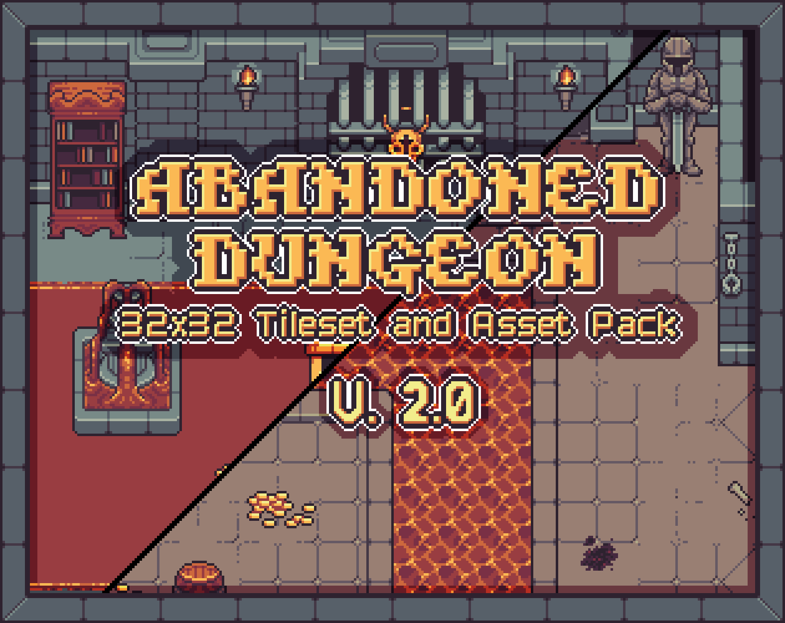 Abandoned Dungeon V2 - Asset Pack and Tileset [32x32]